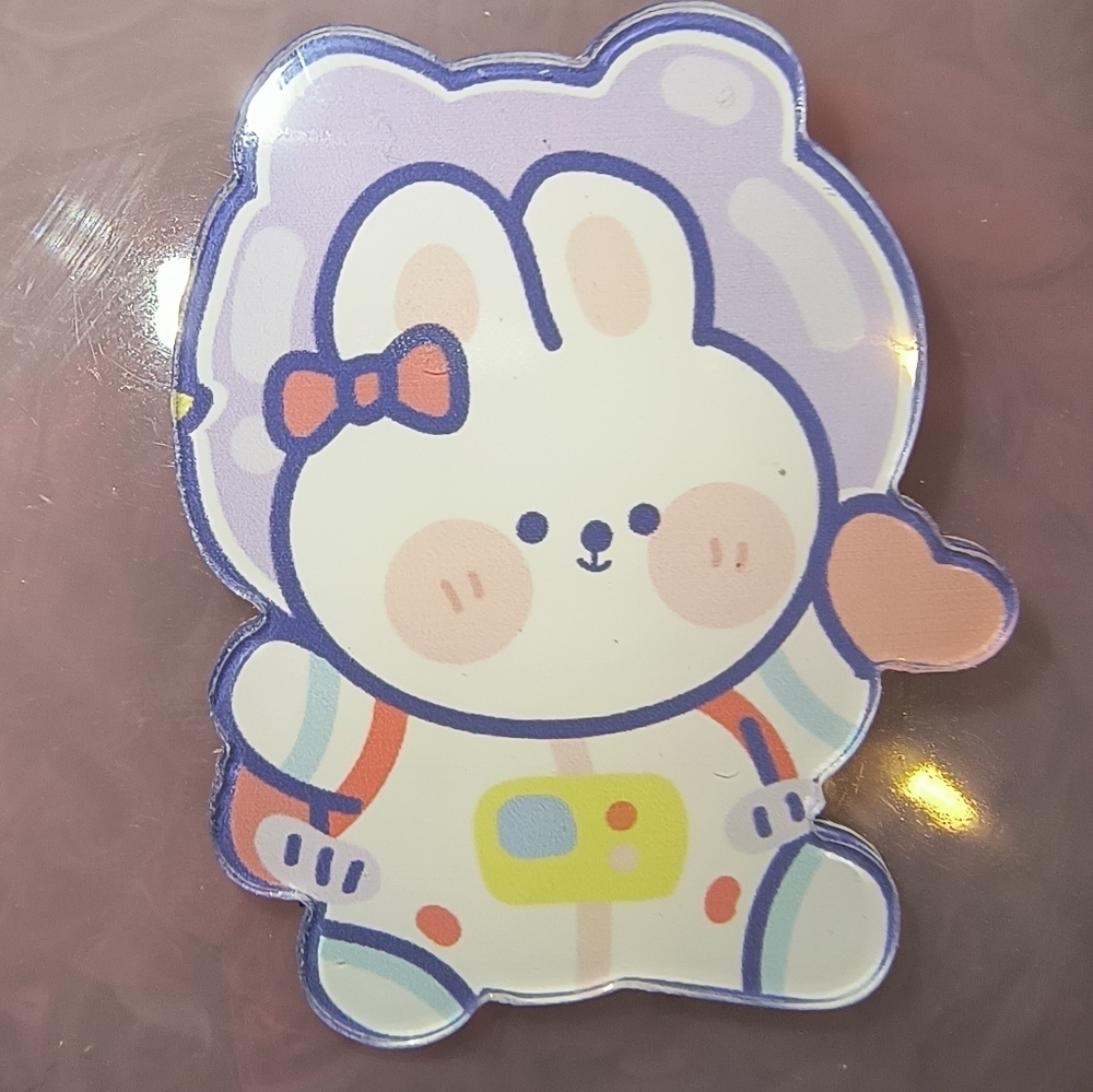 Women’s Jewelry Multicolored Cute Astronaut Bunny Cartoon Enamel Pin Brooch